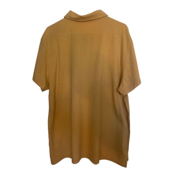 The Men's Store at Bloomingdale's Cotton Slub Polo Shirt, Mustard color Size XL - Picture 5 of 9